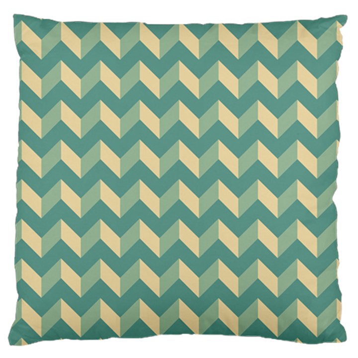 Modern Retro Chevron Patchwork Pattern Large Cushion Case (Two Sides)