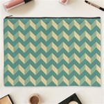 Modern Retro Chevron Patchwork Pattern Cosmetic Bag (XXXL) Front