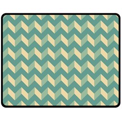 Modern Retro Chevron Patchwork Pattern Two Sides Fleece Blanket (medium) by GardenOfOphir