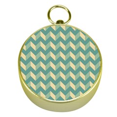 Modern Retro Chevron Patchwork Pattern Gold Compasses by GardenOfOphir