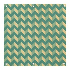 Modern Retro Chevron Patchwork Pattern Banner And Sign 3  X 3  by GardenOfOphir