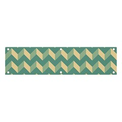 Modern Retro Chevron Patchwork Pattern Banner And Sign 4  X 1  by GardenOfOphir