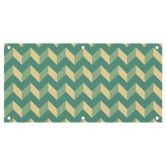 Modern Retro Chevron Patchwork Pattern Banner And Sign 4  X 2  by GardenOfOphir