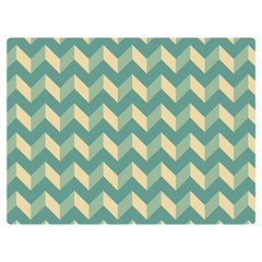 Modern Retro Chevron Patchwork Pattern Premium Plush Fleece Blanket (extra Small) by GardenOfOphir