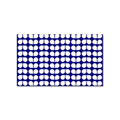 Blue And White Leaf Pattern Sticker (Rectangular)