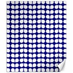 Blue And White Leaf Pattern Canvas 8  x 10  8.15 x9.66  Canvas - 1