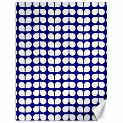 Blue And White Leaf Pattern Canvas 12  X 16  by GardenOfOphir