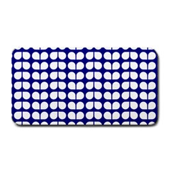 Blue And White Leaf Pattern Medium Bar Mat