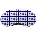 Blue And White Leaf Pattern Sleeping Mask Front