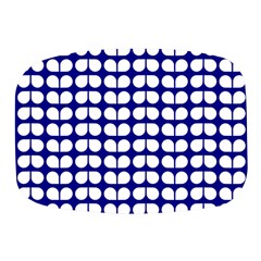 Blue And White Leaf Pattern Mini Square Pill Box