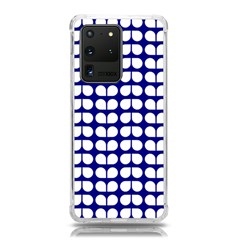 Blue And White Leaf Pattern Samsung Galaxy S20 Ultra 6.9 Inch TPU UV Case