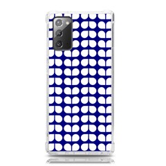 Blue And White Leaf Pattern Samsung Galaxy Note 20 TPU UV Case