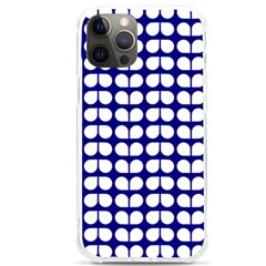 Blue And White Leaf Pattern iPhone 12 Pro max TPU UV Print Case