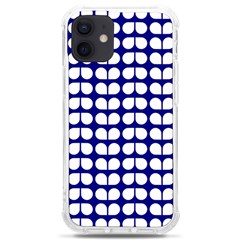 Blue And White Leaf Pattern iPhone 12 mini TPU UV Print Case	