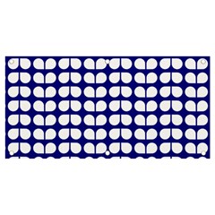 Blue And White Leaf Pattern Banner and Sign 4  x 2 