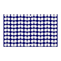 Blue And White Leaf Pattern Banner and Sign 5  x 3 