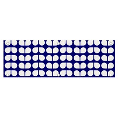 Blue And White Leaf Pattern Banner and Sign 6  x 2 