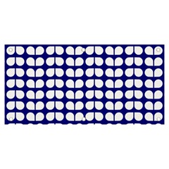 Blue And White Leaf Pattern Banner and Sign 6  x 3 