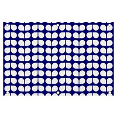 Blue And White Leaf Pattern Banner and Sign 6  x 4 