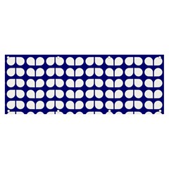 Blue And White Leaf Pattern Banner and Sign 8  x 3 