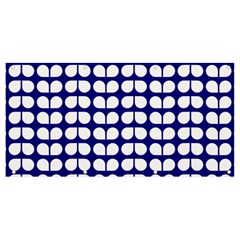 Blue And White Leaf Pattern Banner and Sign 8  x 4 