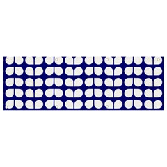 Blue And White Leaf Pattern Banner and Sign 9  x 3 