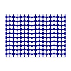 Blue And White Leaf Pattern Crystal Sticker (A4)