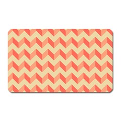 Modern Retro Chevron Patchwork Pattern Magnet (rectangular) by GardenOfOphir