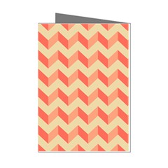 Modern Retro Chevron Patchwork Pattern Mini Greeting Cards (pkg Of 8) by GardenOfOphir