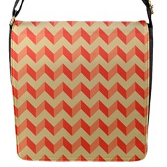 Modern Retro Chevron Patchwork Pattern Flap Closure Messenger Bag (s) by GardenOfOphir