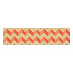 Modern Retro Chevron Patchwork Pattern Banner And Sign 4  X 1  by GardenOfOphir