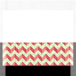 Modern Retro Chevron Patchwork Pattern Rectangular Jigsaw Puzzl Front