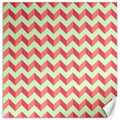 Modern Retro Chevron Patchwork Pattern Canvas 16  X 16  by GardenOfOphir