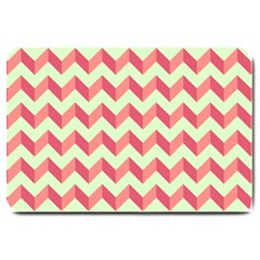 Modern Retro Chevron Patchwork Pattern Large Doormat by GardenOfOphir