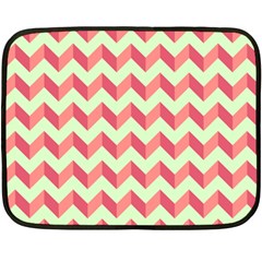 Modern Retro Chevron Patchwork Pattern Fleece Blanket (mini) by GardenOfOphir