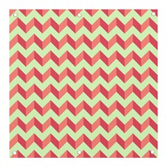 Modern Retro Chevron Patchwork Pattern Banner And Sign 3  X 3  by GardenOfOphir