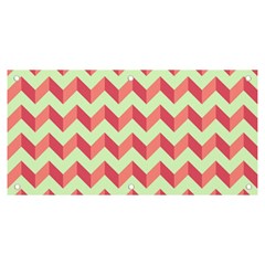 Modern Retro Chevron Patchwork Pattern Banner And Sign 6  X 3  by GardenOfOphir