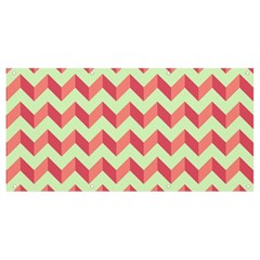 Modern Retro Chevron Patchwork Pattern Banner And Sign 8  X 4  by GardenOfOphir