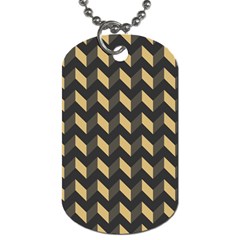 Modern Retro Chevron Patchwork Pattern Dog Tag (one Side) by GardenOfOphir