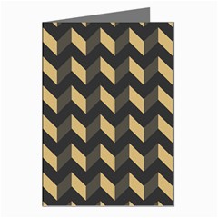 Modern Retro Chevron Patchwork Pattern Greeting Cards (pkg Of 8) by GardenOfOphir