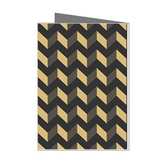 Modern Retro Chevron Patchwork Pattern Mini Greeting Cards (pkg Of 8) by GardenOfOphir