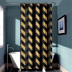 Modern Retro Chevron Patchwork Pattern Shower Curtain 36  X 72  (stall)  by GardenOfOphir