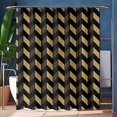 Modern Retro Chevron Patchwork Pattern Shower Curtain 60  X 72  (medium)  by GardenOfOphir