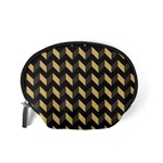 Modern Retro Chevron Patchwork Pattern Accessory Pouch (Small) Back