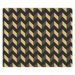 Modern Retro Chevron Patchwork Pattern Two Sides Premium Plush Fleece Blanket (small) by GardenOfOphir