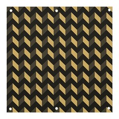 Modern Retro Chevron Patchwork Pattern Banner And Sign 3  X 3  by GardenOfOphir