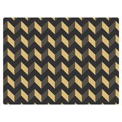 Modern Retro Chevron Patchwork Pattern Premium Plush Fleece Blanket (extra Small) by GardenOfOphir