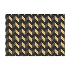 Modern Retro Chevron Patchwork Pattern Crystal Sticker (a4) by GardenOfOphir