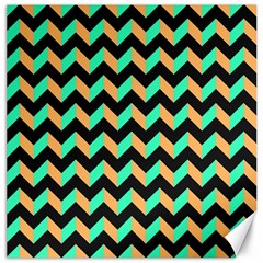 Modern Retro Chevron Patchwork Pattern Canvas 12  X 12  by GardenOfOphir