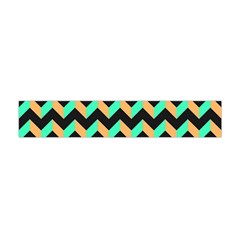 Modern Retro Chevron Patchwork Pattern Premium Plush Fleece Scarf (mini) by GardenOfOphir